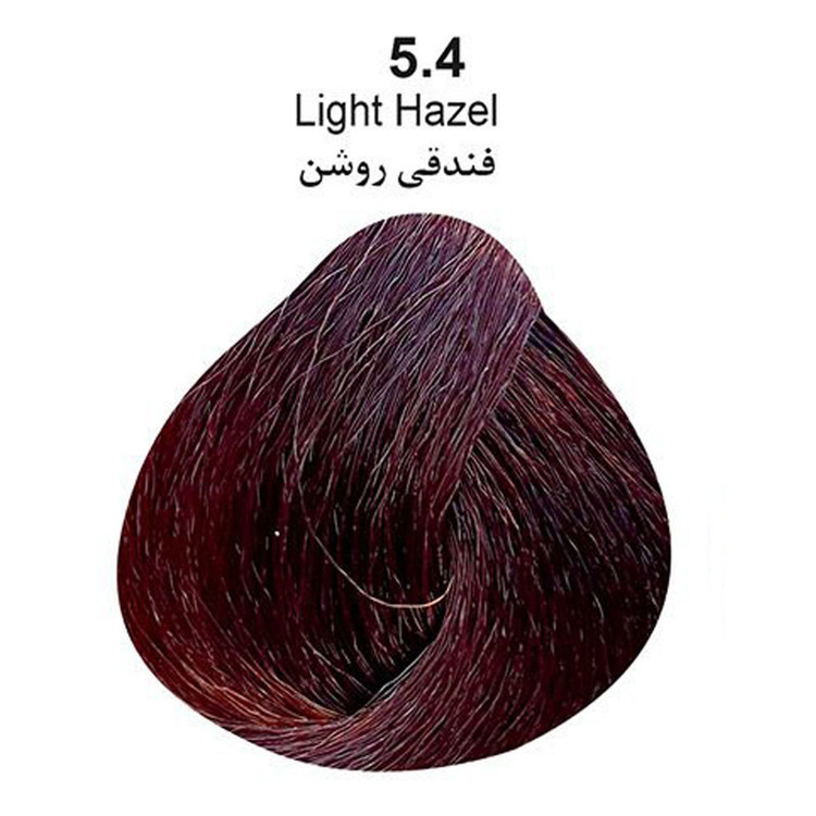 رنگ مو پولو بیوتی شماره 5.4 حجم 100 میلی لیتر رنگ فندقی روشن