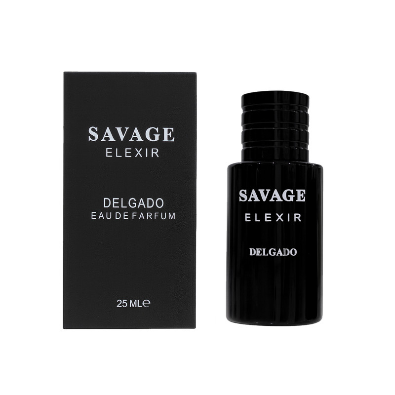 عطر جیبی مردانه دلگادو مدل ساواج الکسیر با رایحه تلخ حجم 25 میلی‌لیتر