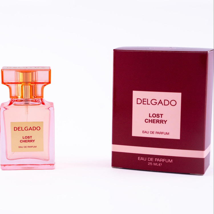 عطر جیبی مردانه دلگادو مدل لاست چری با رایحه گرم حجم 25 میلیلیتر
