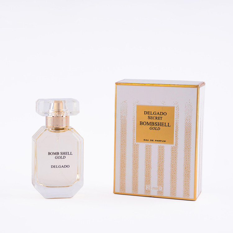 عطر جیبی زنانه دلگادو مدل بامشل گلد با رایحه گرم حجم 25 میلی لیتر