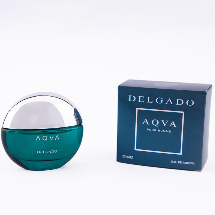 عطر جیبی مردانه دلگادو مدل Bvlgari Aqva حجم 25 میلی لیتر