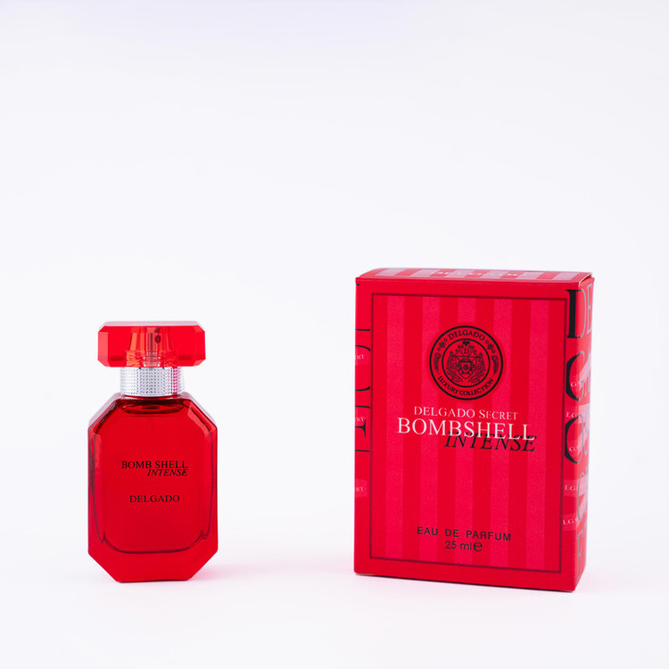 عطر جیبی زنانه دلگادو مدل بامشل اینتنس با رایحه گرم حجم 25 میلی لیتر