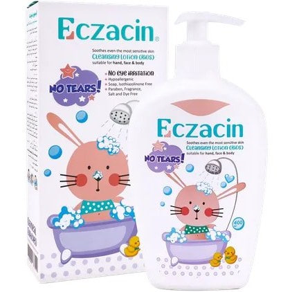 لوسیون شوینده دست صورت کودک اگزاسین 400 میلی لیتر
